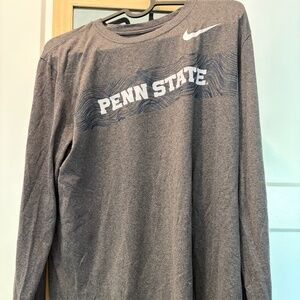 Nike Penn State Nittany Lions Gray Long Sleeve Shirt Men’s Size M